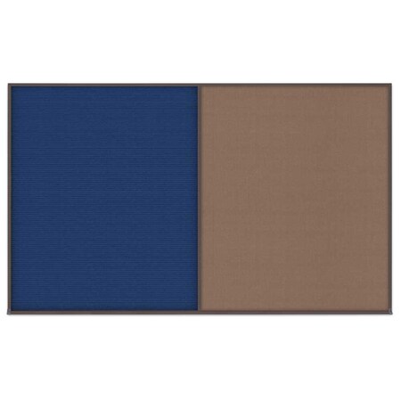United Visual Products Triple Door Radius Corkboard, 96"x48", Hea, UV7016RC-SATIN-DBURGU UV7016RC-SATIN-DBURGU